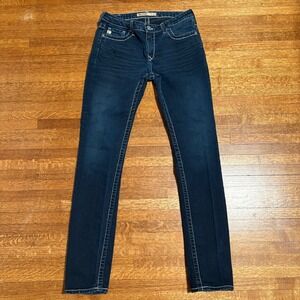 Big Star Women's‎ Jeans 30L Dark Wash Skinny Stretch Denim Mid Rise